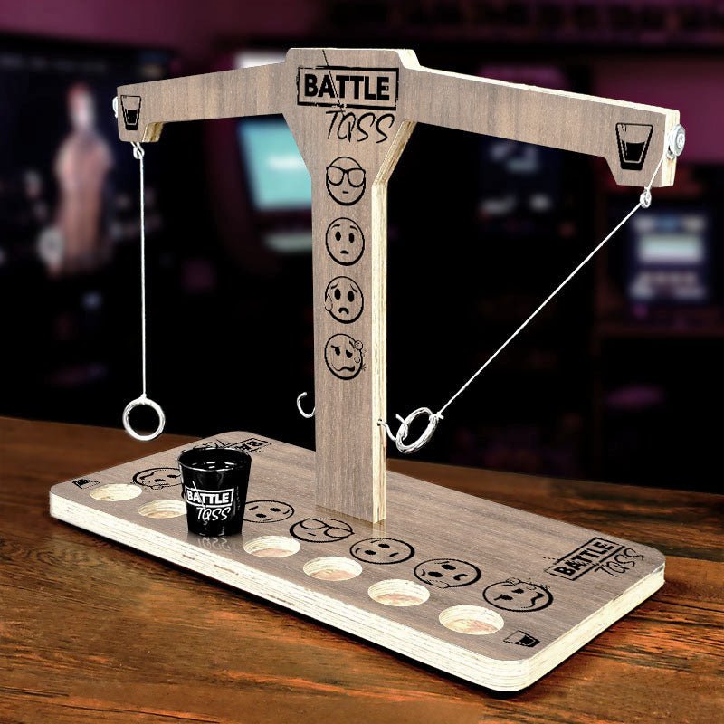 Battle Toss - 2 Player Ring Toss Game - Emoji Track (Light or Dark)