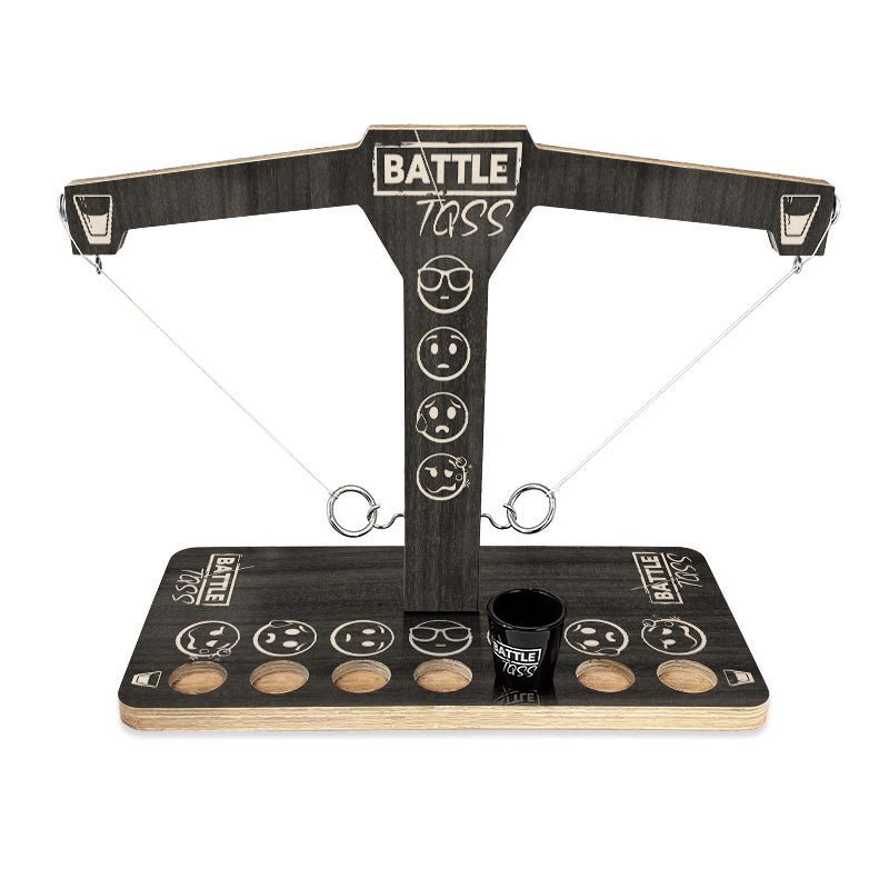 Battle Toss - 2 Player Ring Toss Game - Emoji Track (Light or Dark)