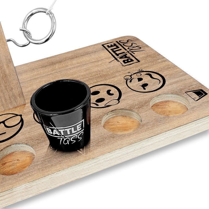Battle Toss - 2 Player Ring Toss Game - Emoji Track (Light or Dark)