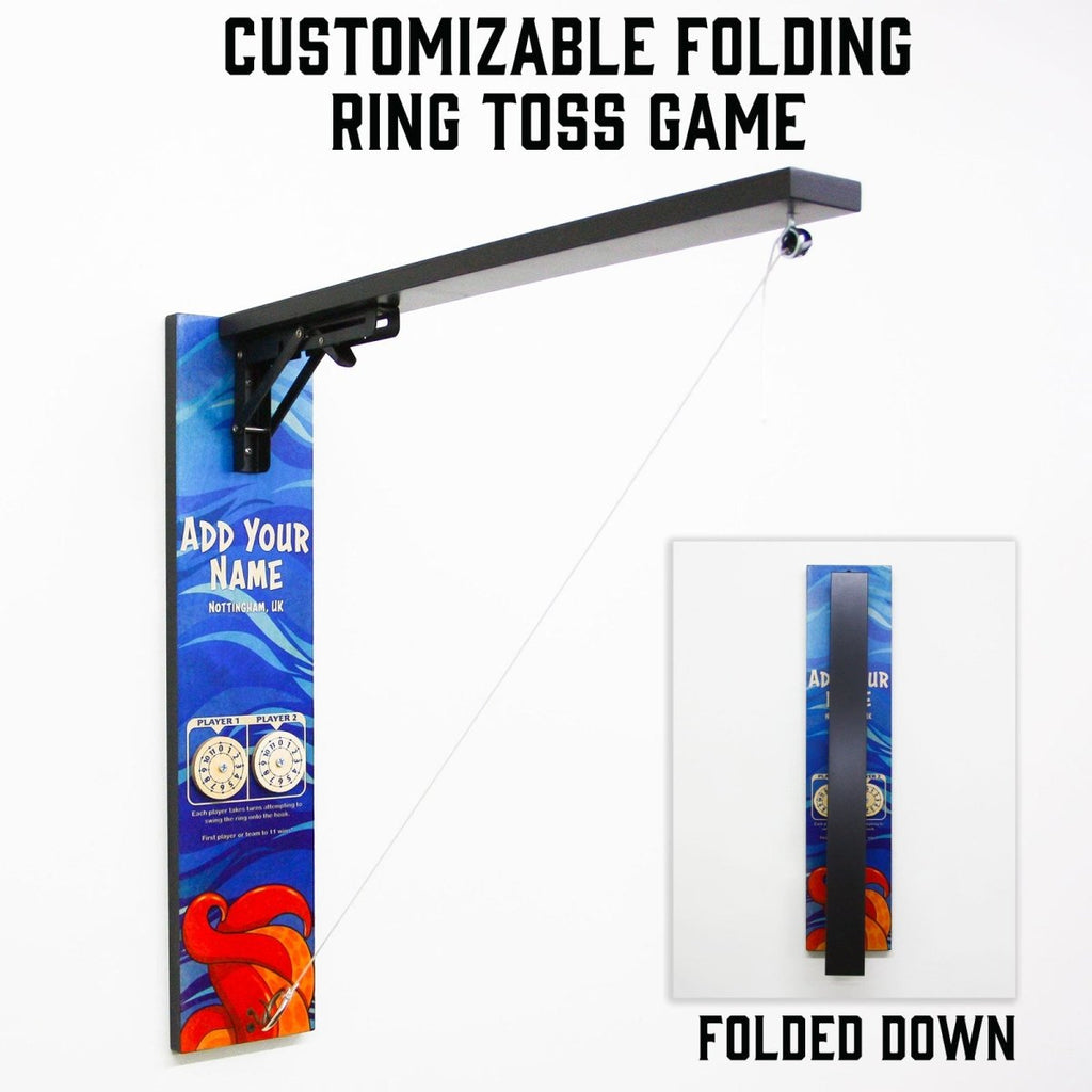Customizable Wall Mounted Folding Ring Toss - Octopus