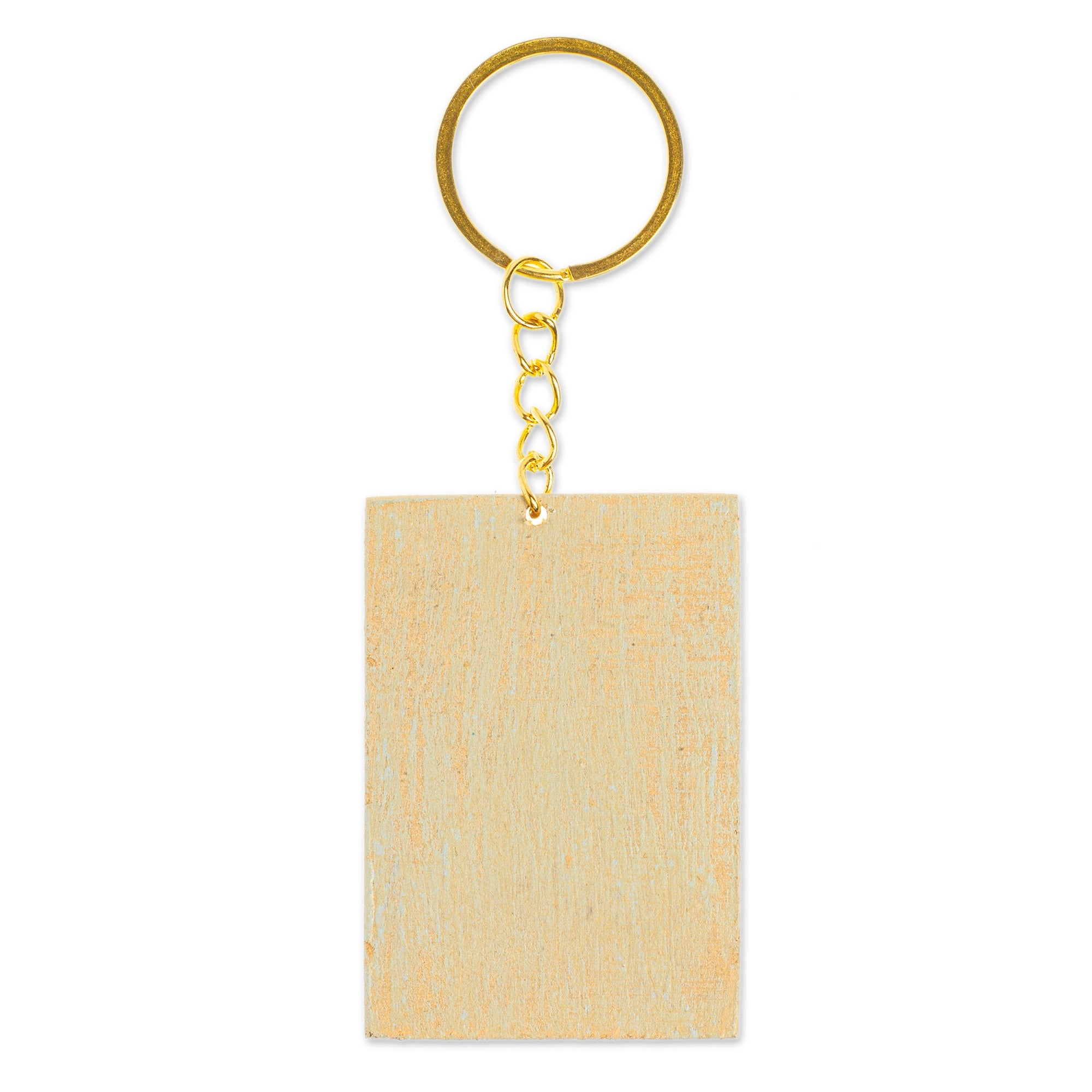Decoupage Wooden Keychain With Mexican Flag Motif - Mexican Flag