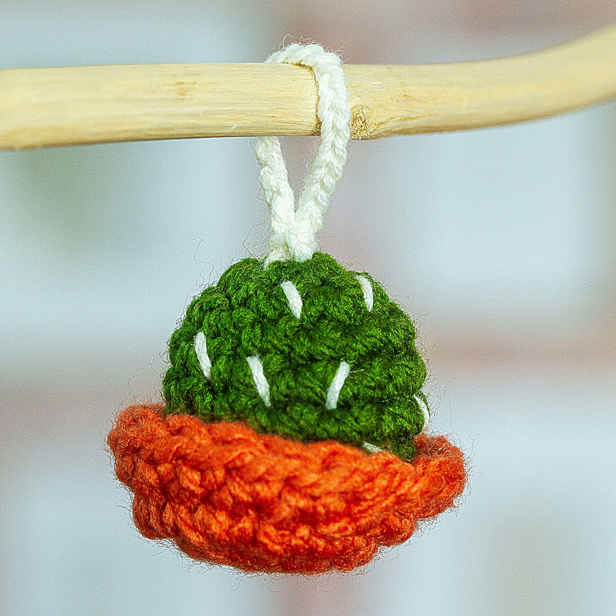 Cactus Crocheted Charm for Handbags Handmade in Mexico - Cute Cactus