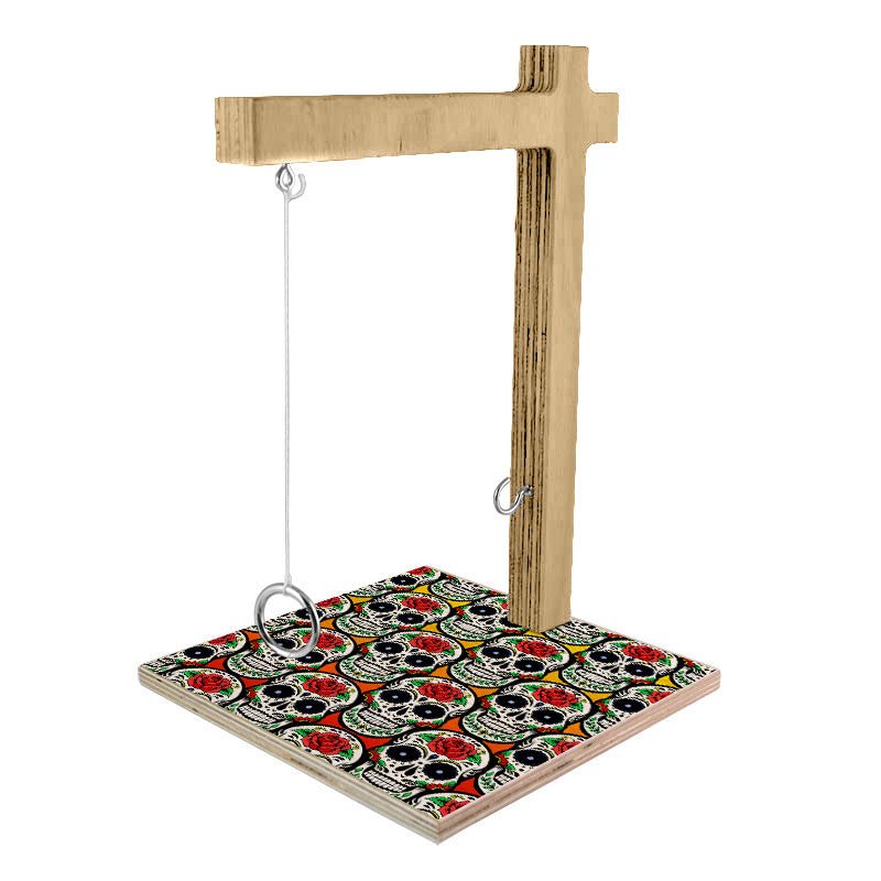 Small Tabletop Ring Toss Game - Sugar Skulls - Multiple Color Options