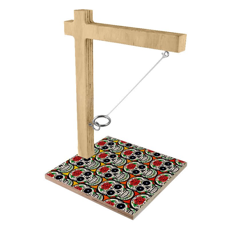 Small Tabletop Ring Toss Game - Sugar Skulls - Multiple Color Options