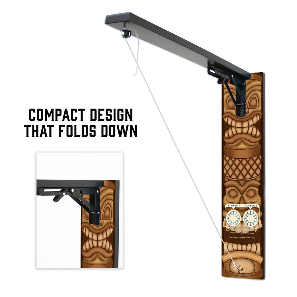 Wall Mounted Folding Ring Toss - Tiki Totem - Multiple Colors Available